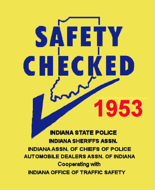 Modal Additional Images for 1953 Indiana Safety check Inspection sticker